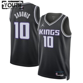 Dres Sacramento Kings Domantas Sabonis 10 Jordan 2022-23 Statement Edition Crno Swingman - Dječji